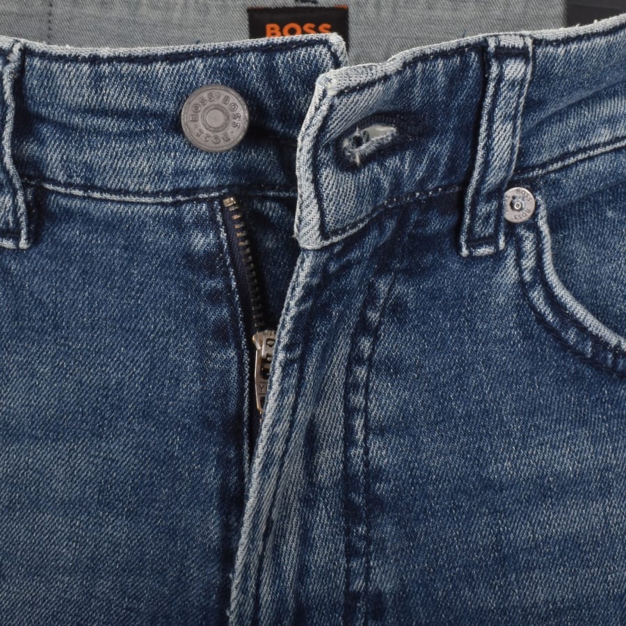 Image number 5 for BOSS Onyx Slim Tapered Fit Mid Wash Jeans Blue