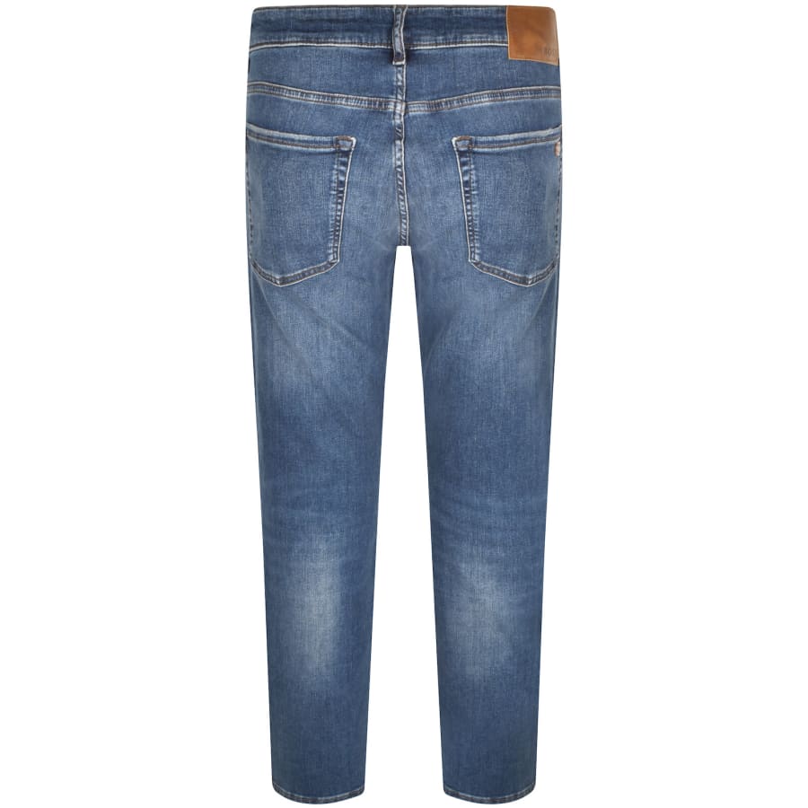 Image number 3 for BOSS Maine Regular Fit Mid Wash Jeans Blue