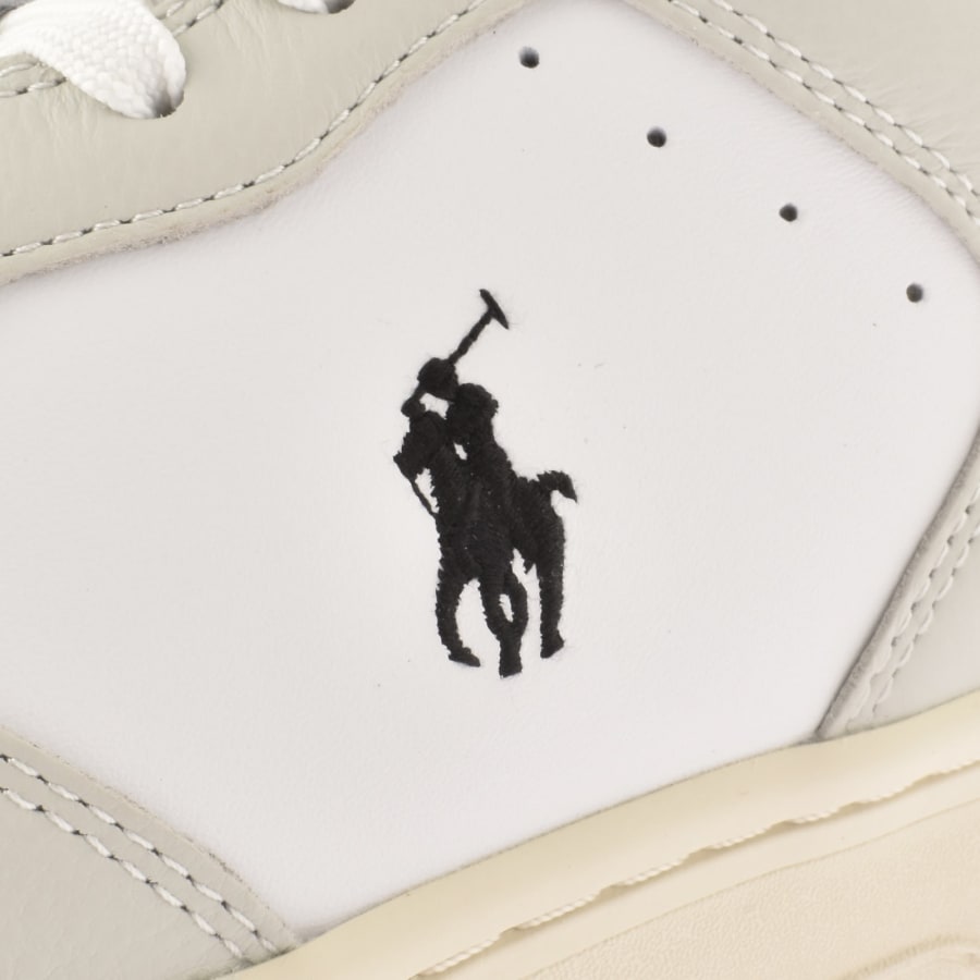 Image number 4 for Ralph Lauren Masters CRT Trainers Cream