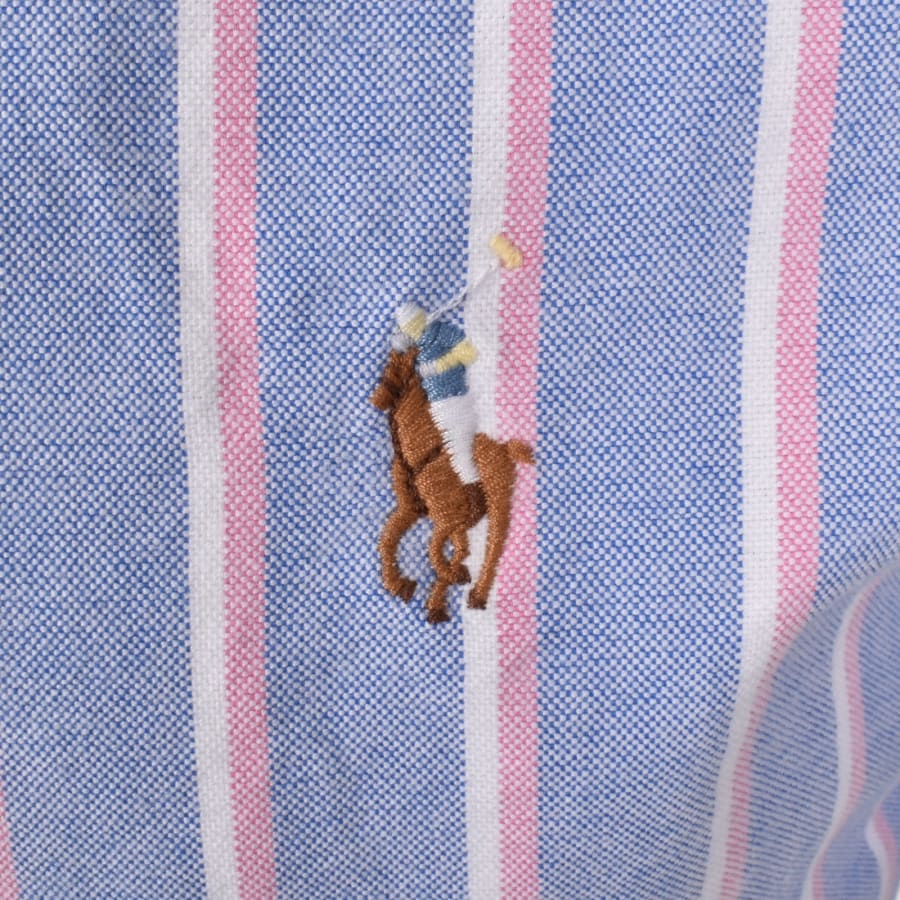 Image number 3 for Ralph Lauren Stripe Long Sleeve Shirt Blue