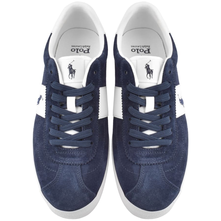 Image number 3 for Ralph Lauren Court VLC Trainers Navy