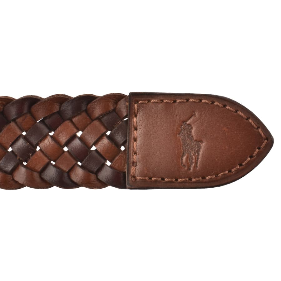 Image number 3 for Ralph Lauren Westend Braid Belt Brown