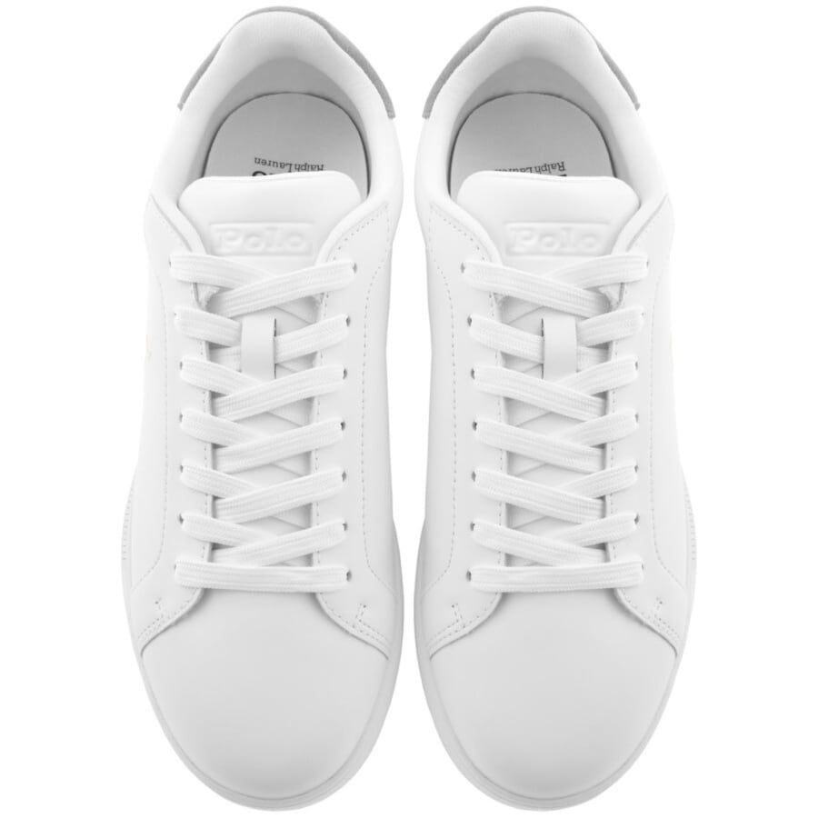 Image number 3 for Ralph Lauren Heritage Court Trainers White
