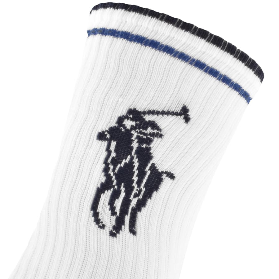Image number 4 for Ralph Lauren 3 Pack Socks White