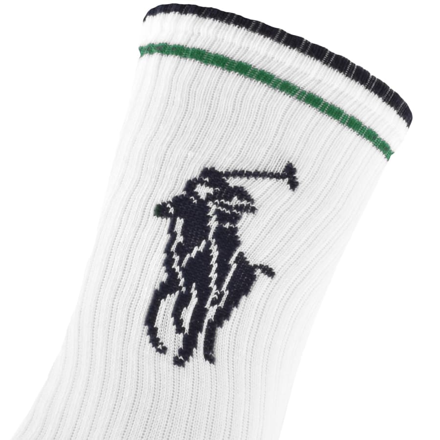 Image number 5 for Ralph Lauren 3 Pack Socks White