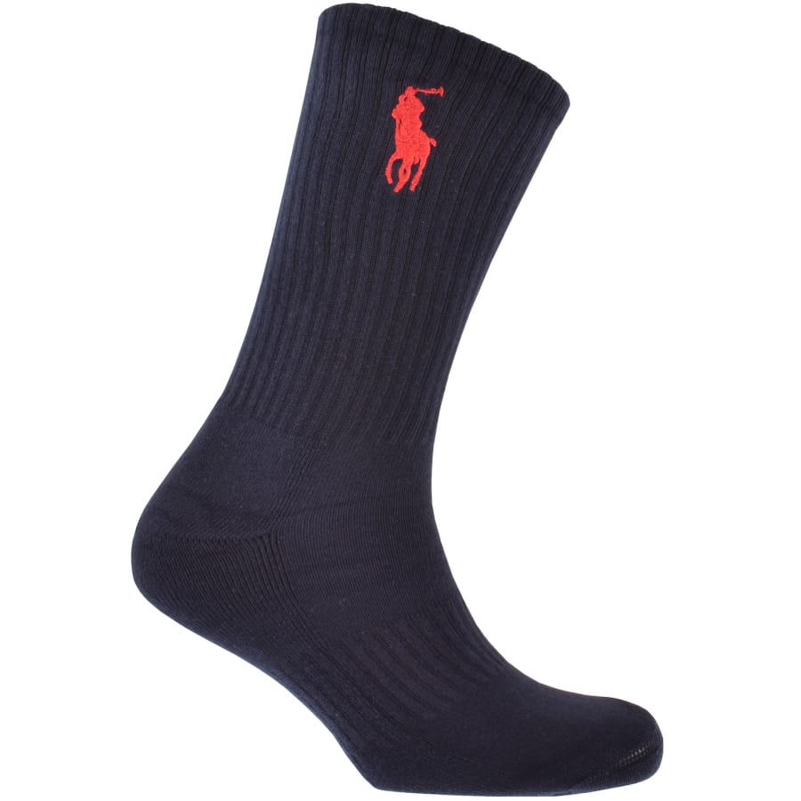 Image number 2 for Ralph Lauren 3 Pack Socks Navy
