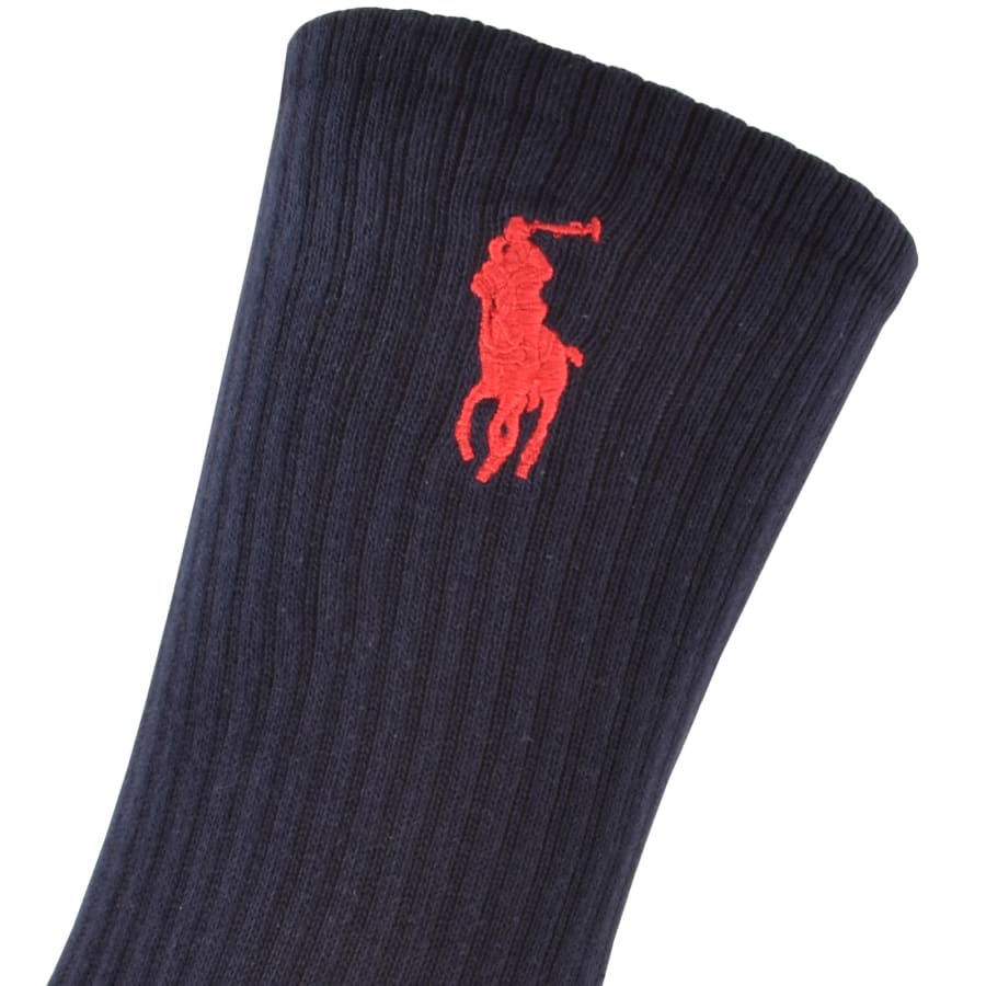 Image number 3 for Ralph Lauren 3 Pack Socks Navy