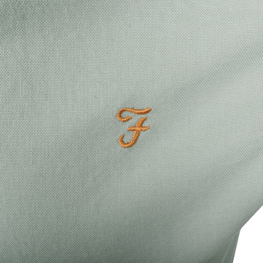 Image number 3 for Farah Brewer Slim Short Sleeve Shirt Green