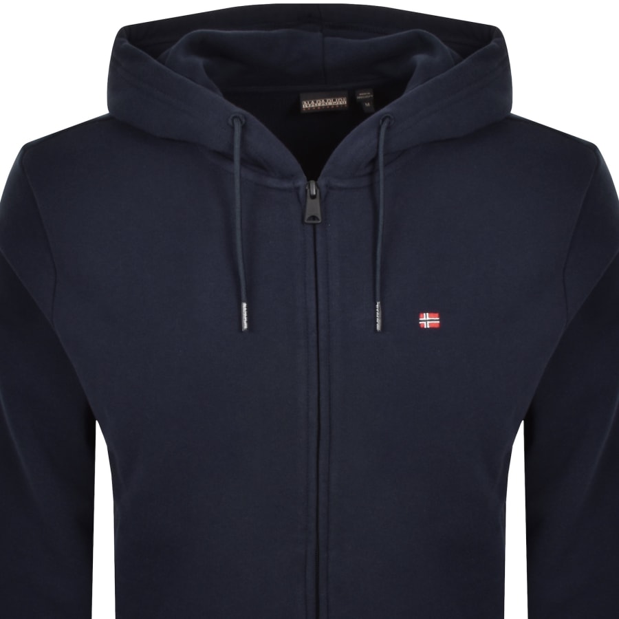 Image number 2 for Napapijri Balis Full Zip Hoodie Blue Marine