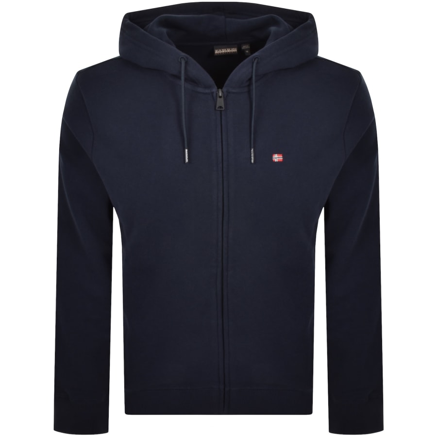 Image number 1 for Napapijri Balis Full Zip Hoodie Blue Marine