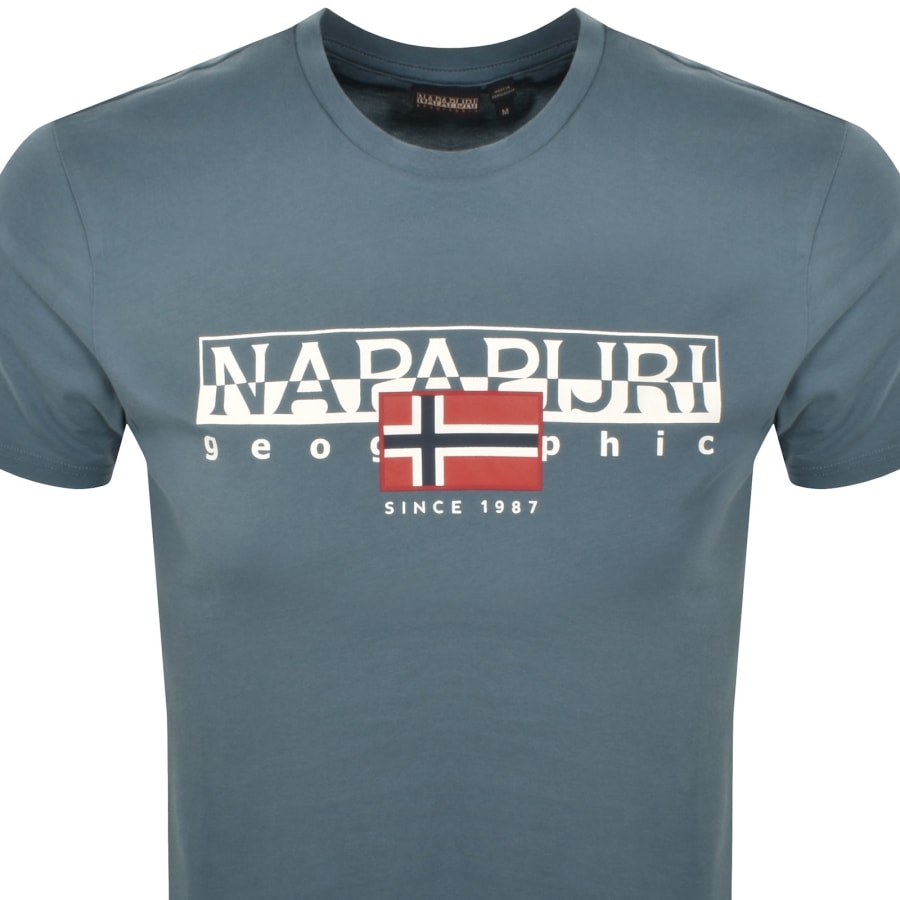 Image number 2 for Napapijri S Aylmer T Shirt Blue