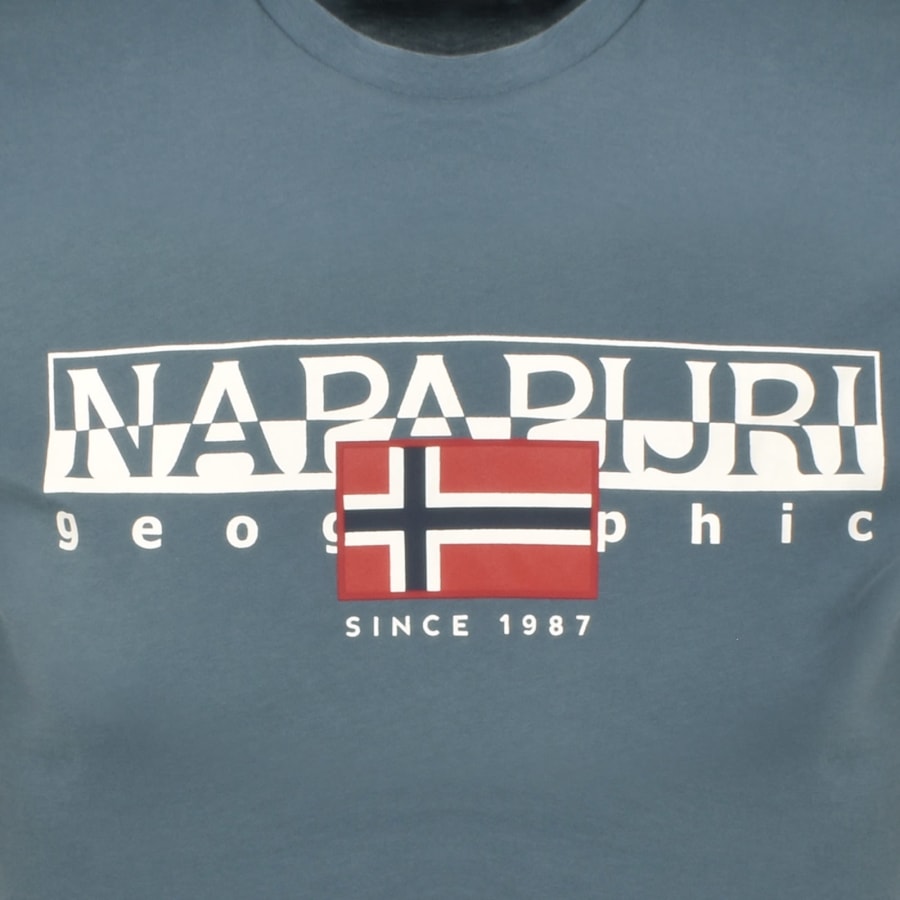 Image number 3 for Napapijri S Aylmer T Shirt Blue