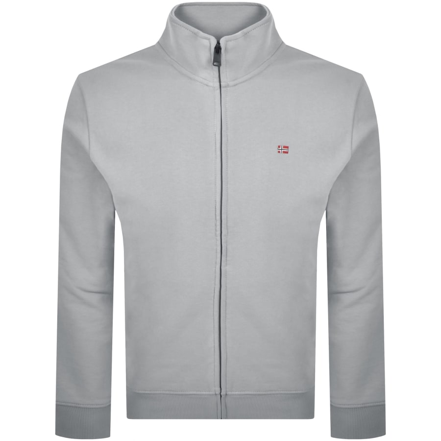 Image number 1 for Napapijri Balis Full Zip Sweatshirt Ultimate Grey