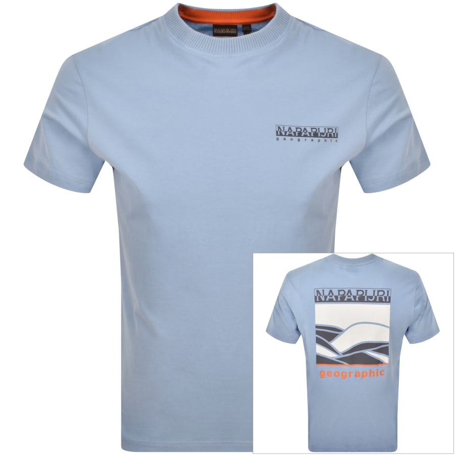 Image number 1 for Napapijri Sovana Logo T Shirt Blue
