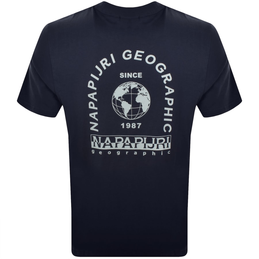 Image number 5 for Napapijri Dati Logo T Shirt Blue