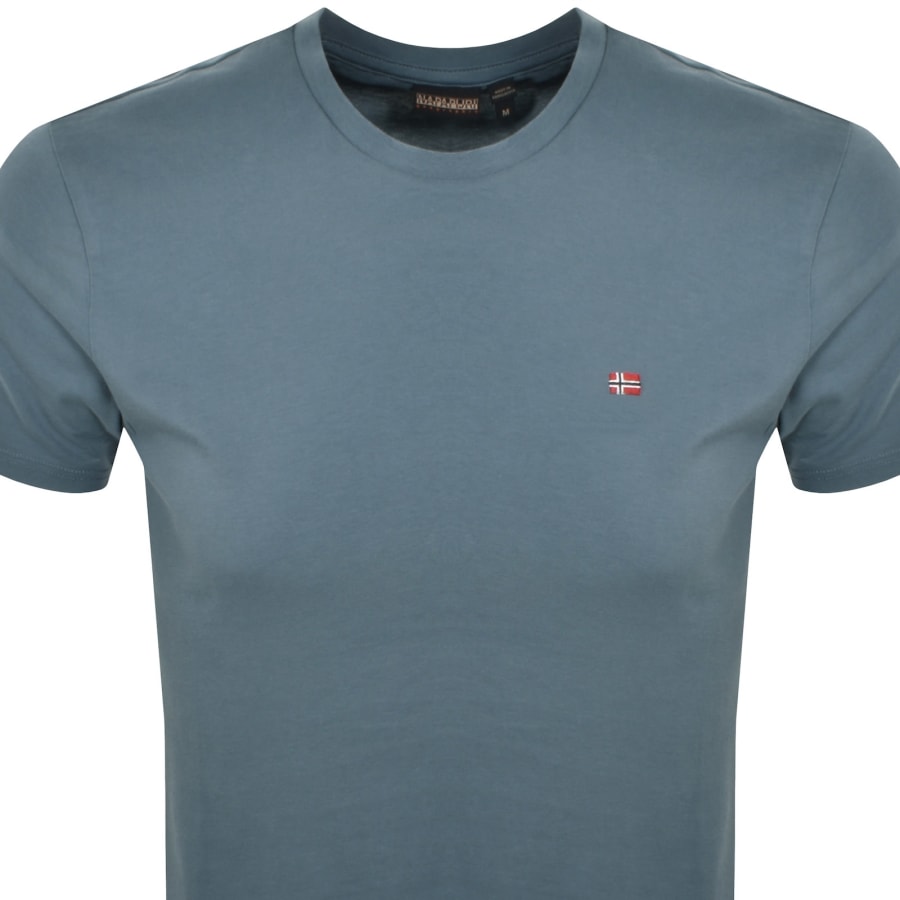 Image number 2 for Napapijri Salis Sum Logo T Shirt Grey