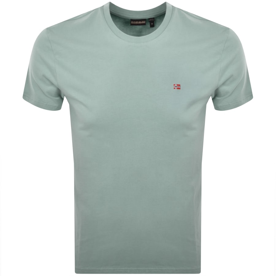 Image number 1 for Napapijri Salis Sum Logo T Shirt Green