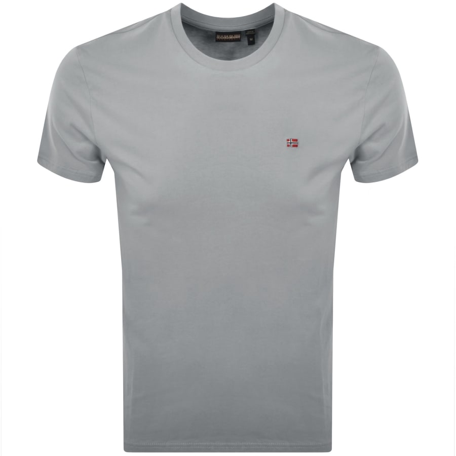 Image number 1 for Napapijri Salis Sum Logo T Shirt Grey