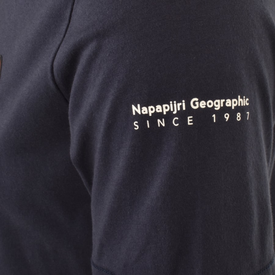 Image number 4 for Napapijri Salis Logo T Shirt Navy