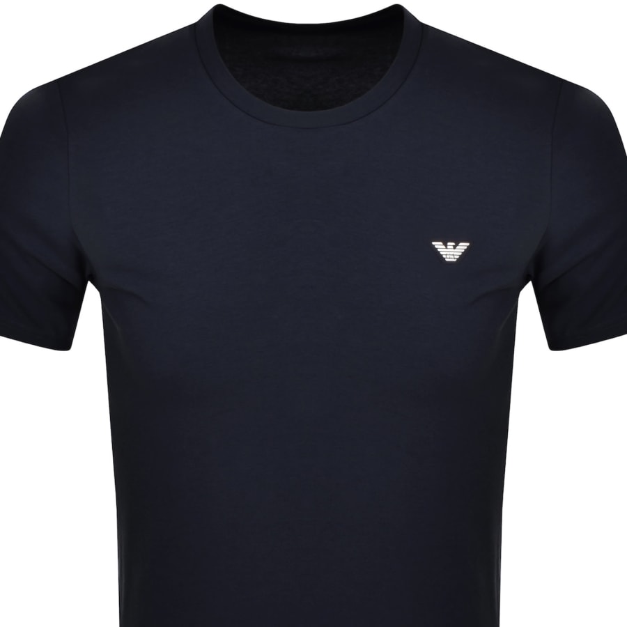 Image number 2 for Emporio Armani Logo Badge T Shirt Navy
