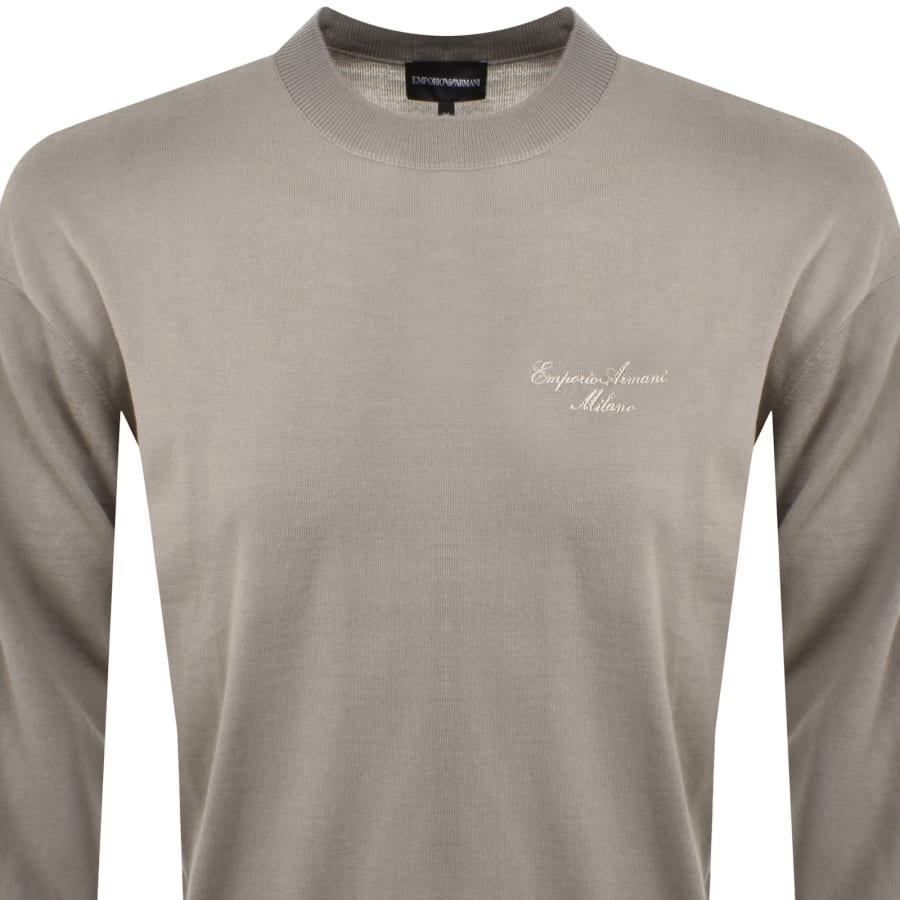 Image number 2 for Emporio Armani Wool Jumper Driftwood