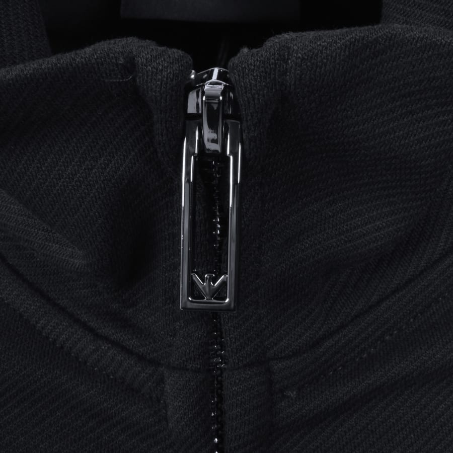 Image number 3 for Emporio Armani Full Zip Tape Logo Sweatshirt Navy