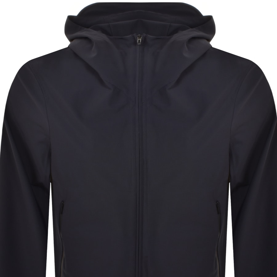 Image number 3 for Emporio Armani Nylon Hooded Jacket Navy