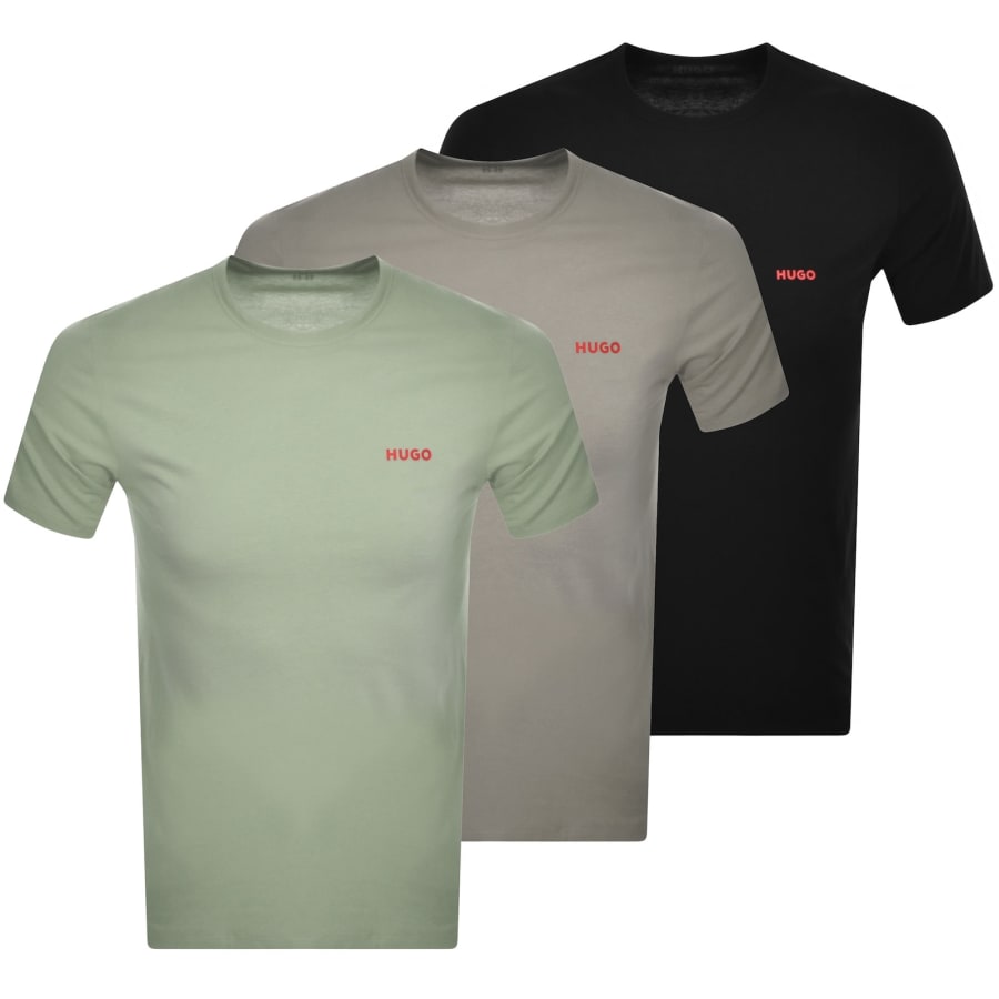 Image number 1 for HUGO 3 Pack Crew Neck T Shirts