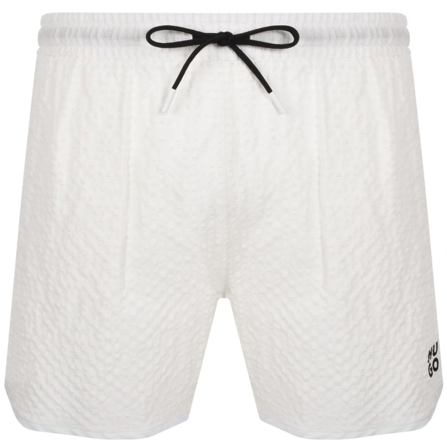 Image number 1 for HUGO Chaffle Swim Shorts White