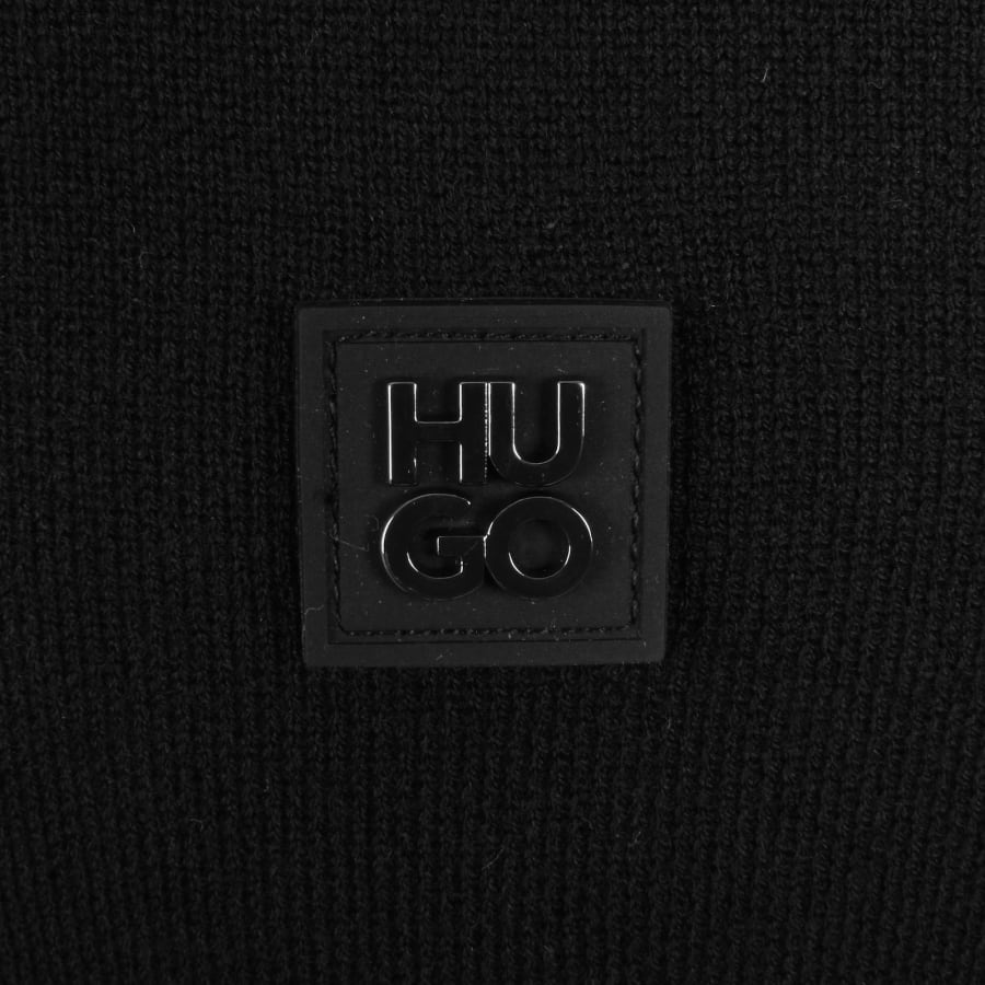 Image number 3 for HUGO Sastone Quarter Zip Jumper Black