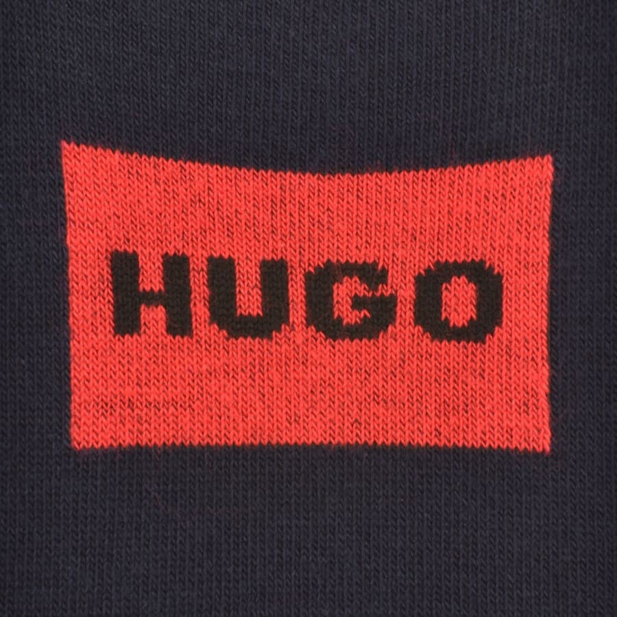 Image number 3 for HUGO 3 Pack Low Cut Socks Navy