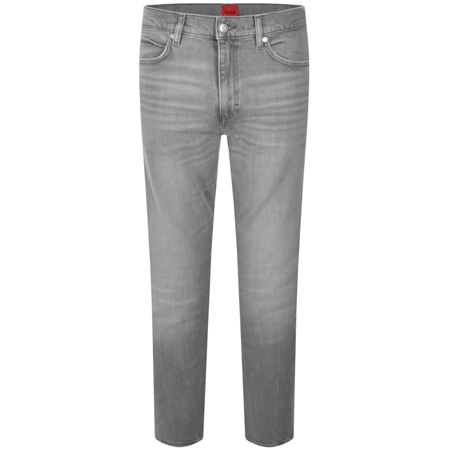 Image number 2 for HUGO 708 Slim Fit Mid Wash Jeans Grey