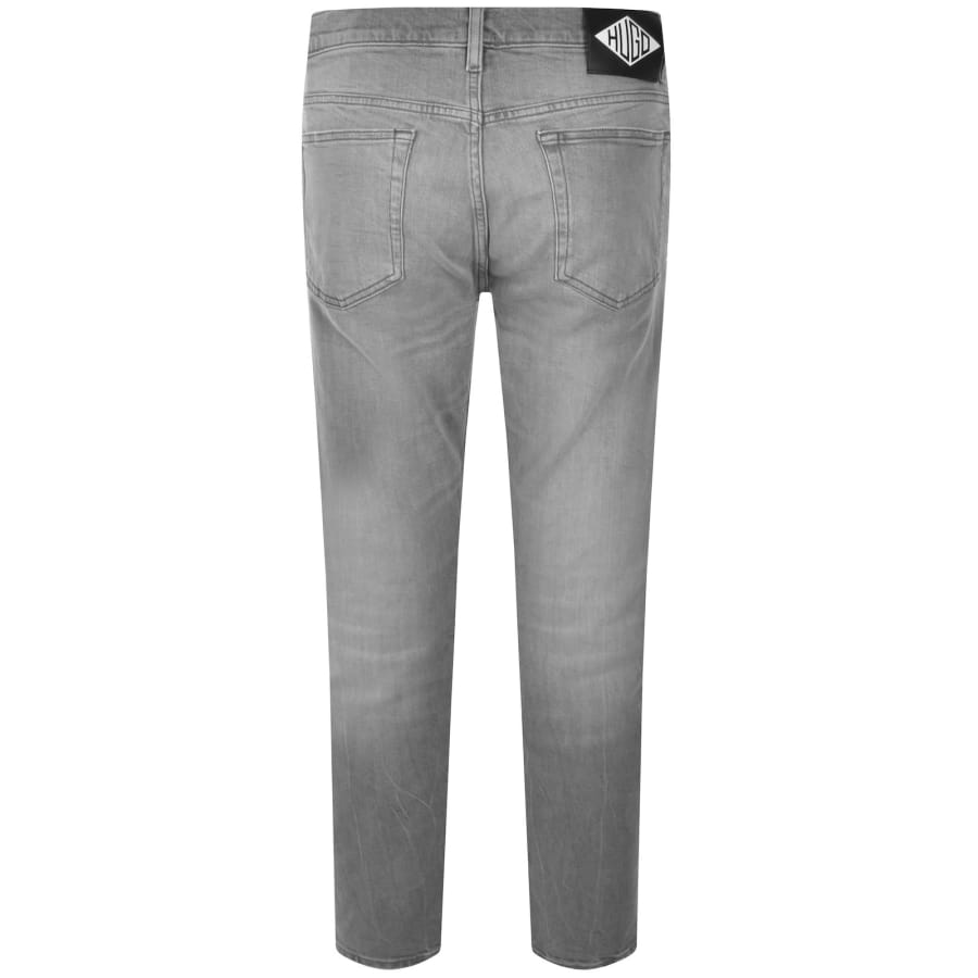 Image number 3 for HUGO 708 Slim Fit Mid Wash Jeans Grey