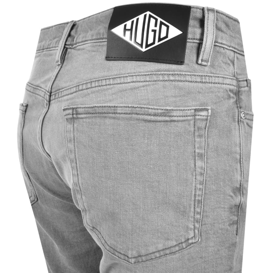 Image number 4 for HUGO 708 Slim Fit Mid Wash Jeans Grey