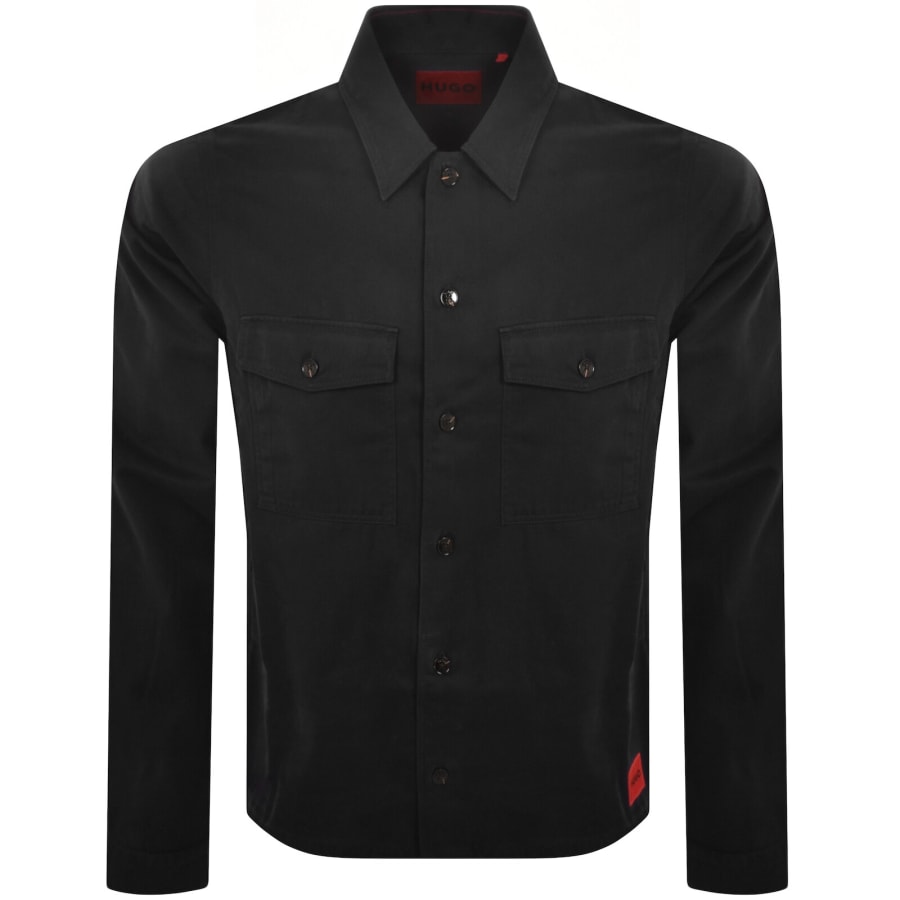 Image number 1 for HUGO Enalu Overshirt Jacket Black