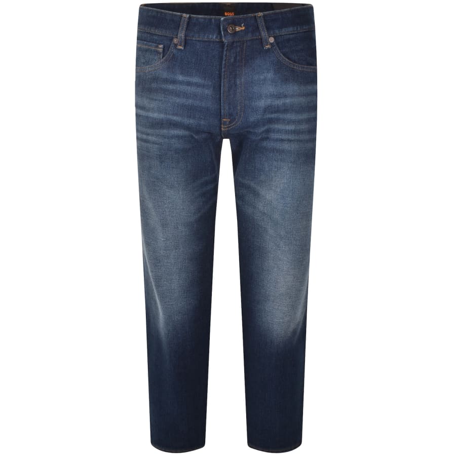 Image number 2 for BOSS Re Maine Regular Fit Dark Wash Jeans Blue