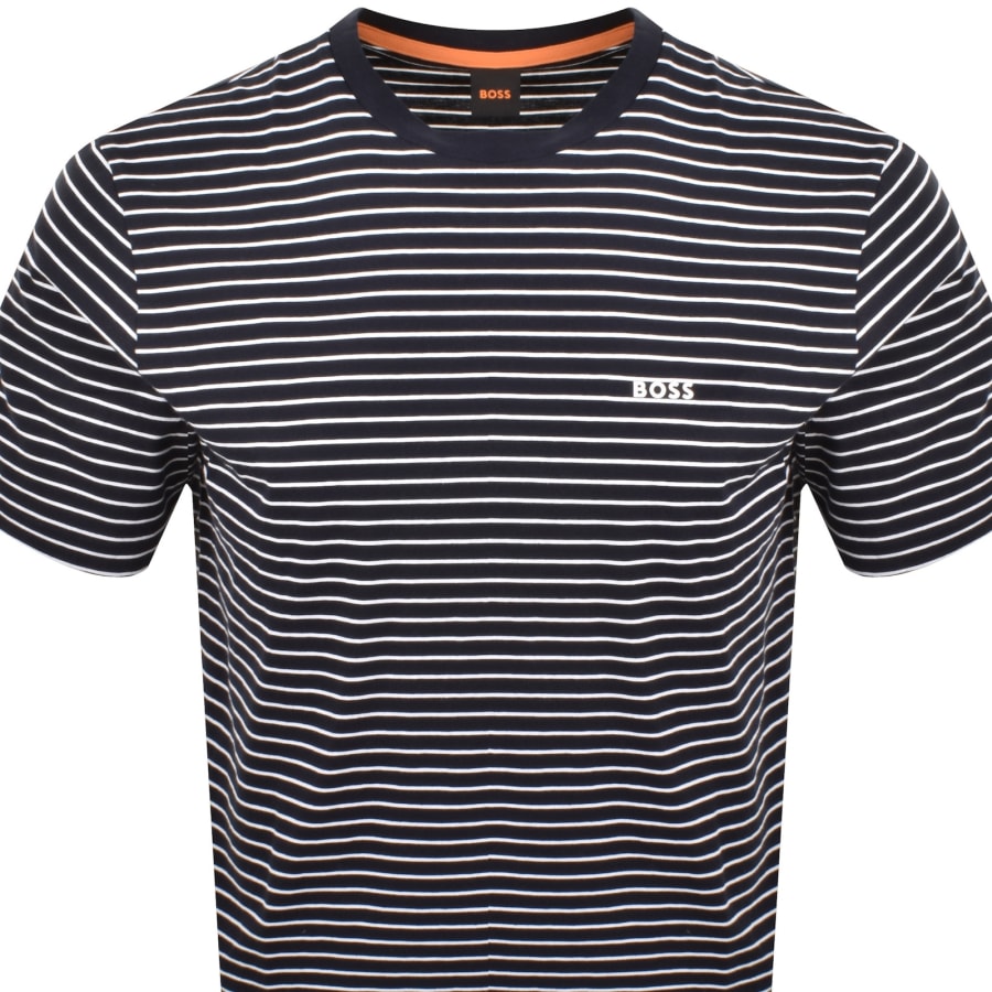 Image number 2 for BOSS Tales Stripe T Shirt Navy