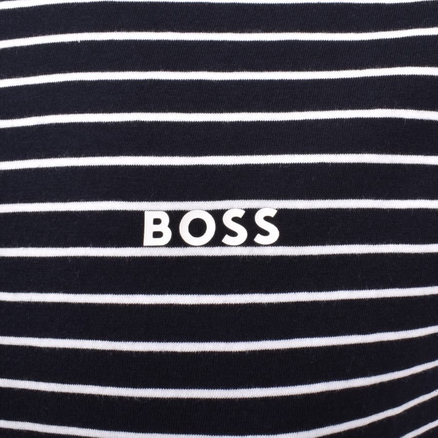 Image number 3 for BOSS Tales Stripe T Shirt Navy