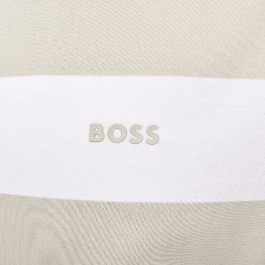 Image number 3 for BOSS Tales Stripe T Shirt Beige