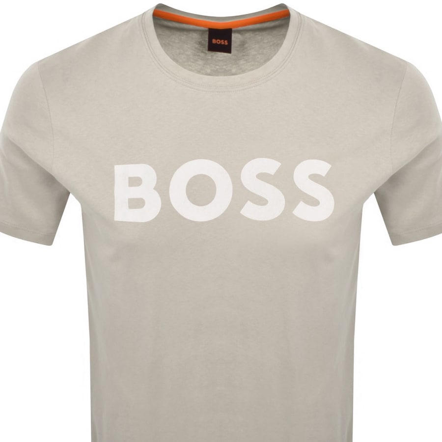 Image number 2 for BOSS Thinking 1 Logo T Shirt Beige