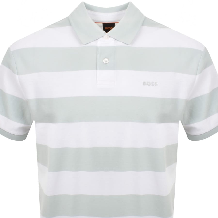 Image number 2 for BOSS Pales Stripe Polo T Shirt White