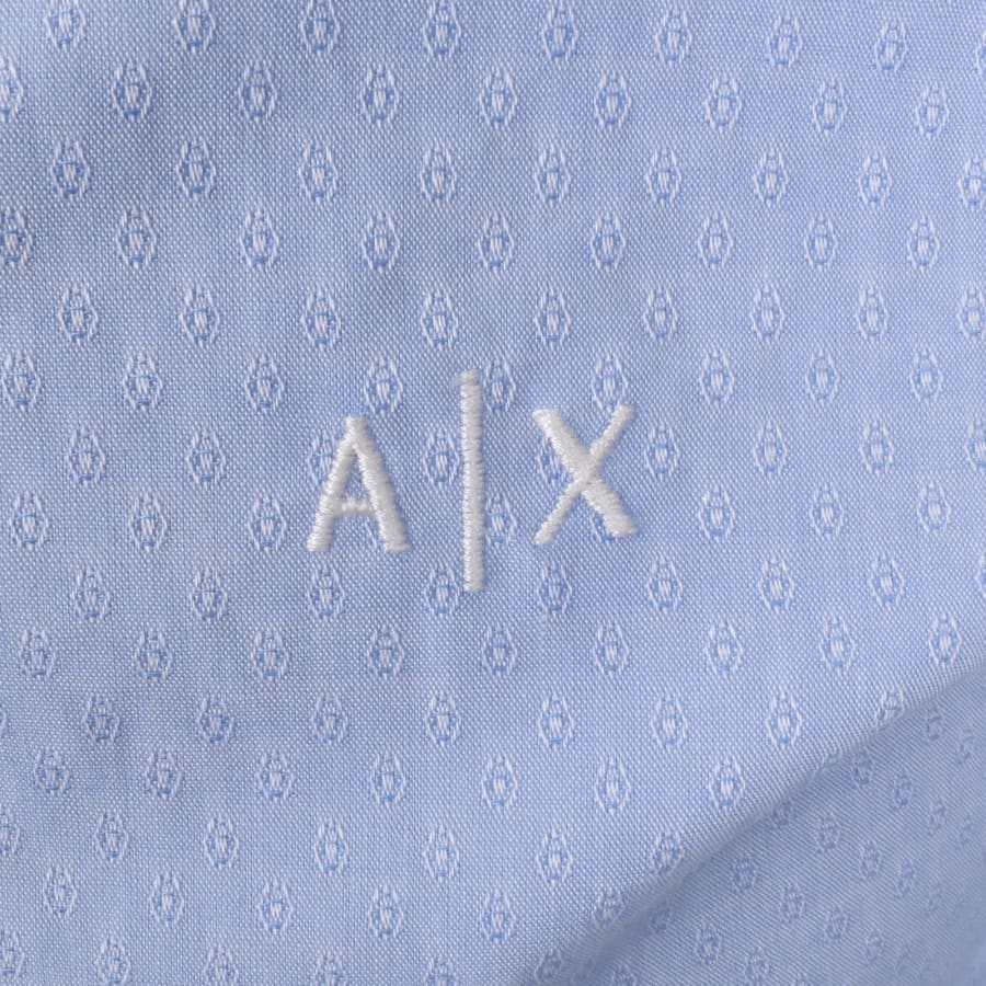 Image number 3 for Armani Exchange Patterned Shirt Blue
