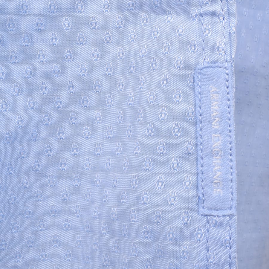 Image number 4 for Armani Exchange Patterned Shirt Blue