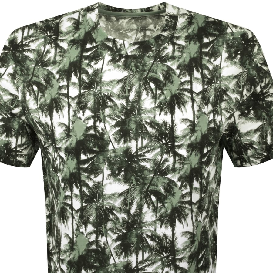 Image number 2 for Armani Exchange Tropical Print T Shirt Green
