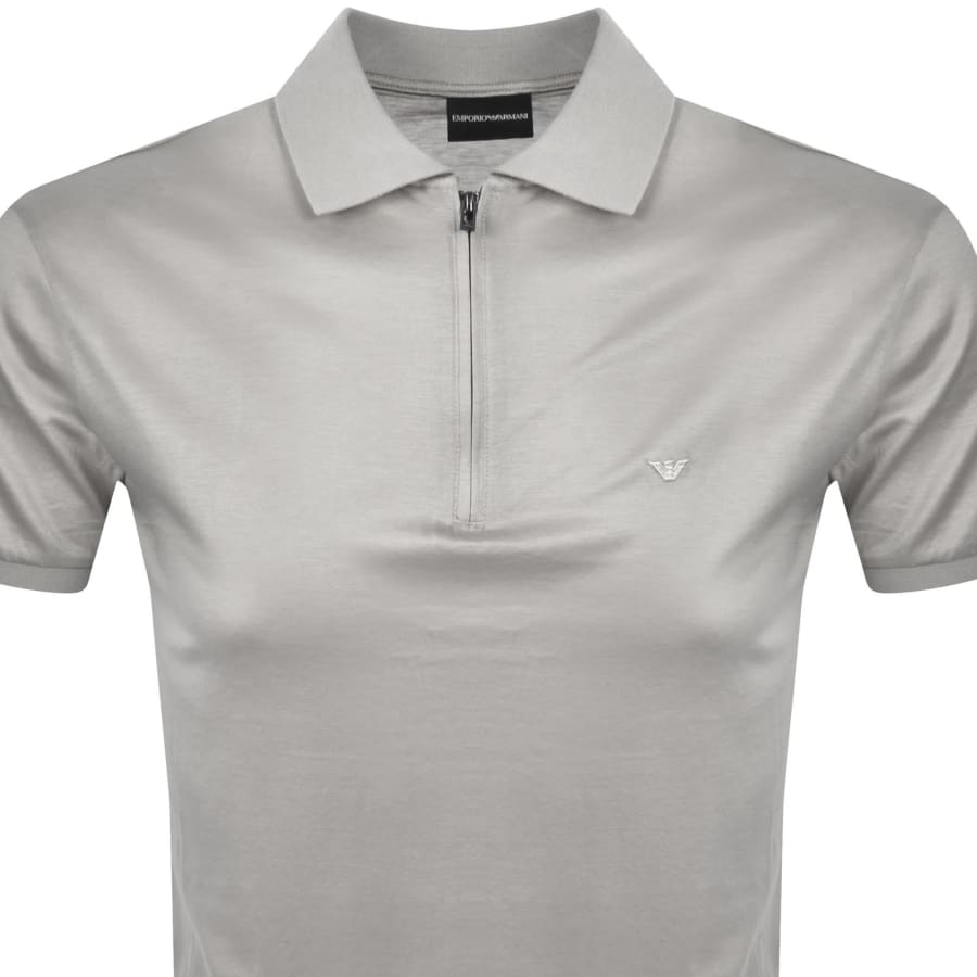 Image number 2 for Emporio Armani Short Sleeved Polo T Shirt Grey