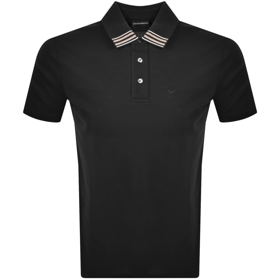 Image number 1 for Emporio Armani Short Sleeved Polo T Shirt Black