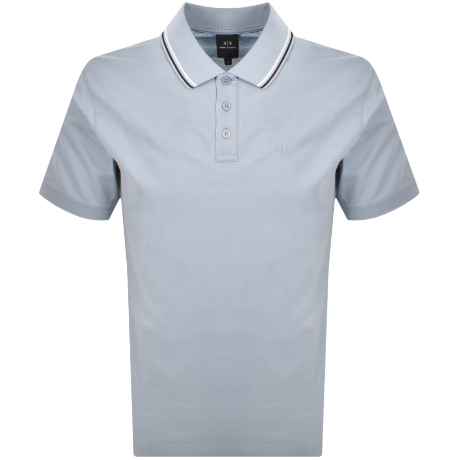 Image number 1 for Armani Exchange Polo T Shirt Blue