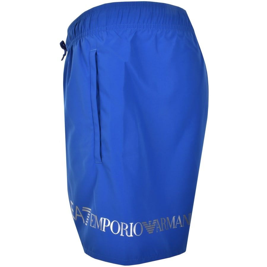 Image number 3 for EA7 Emporio Armani Logo Swim Shorts Blue