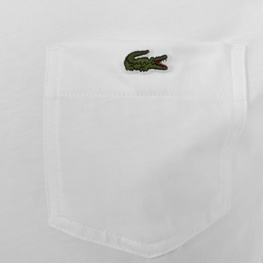 Image number 3 for Lacoste Classic Fit Pocket T Shirt White