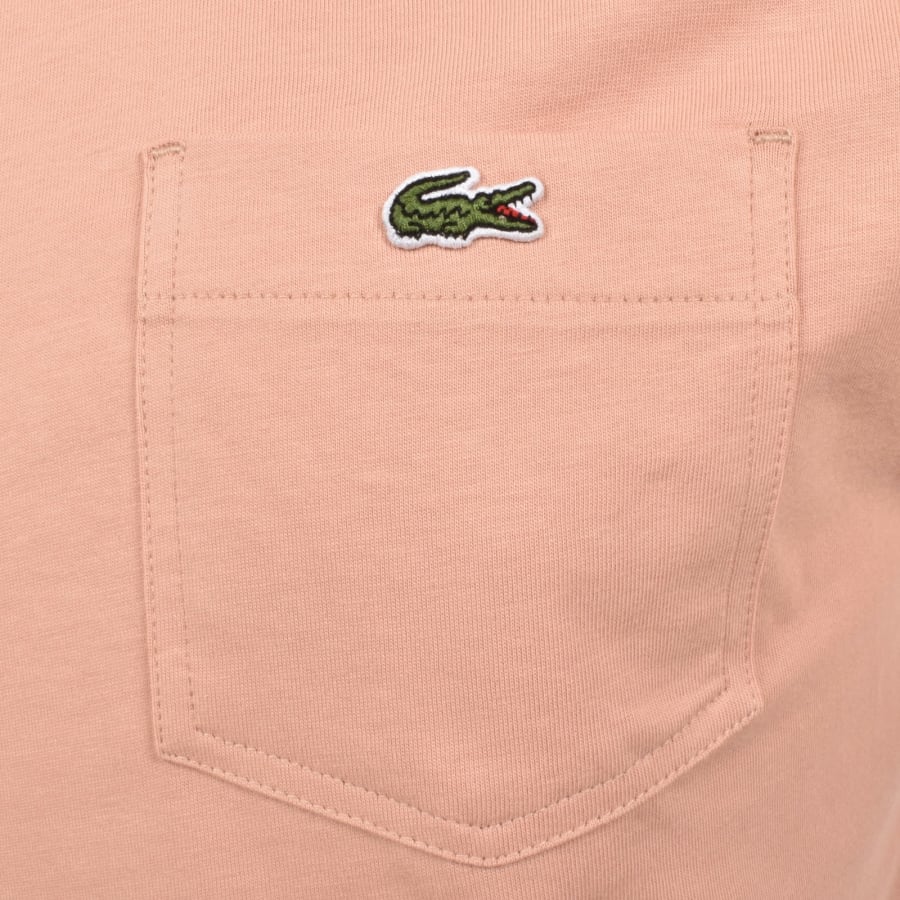 Image number 3 for Lacoste Classic Fit Pocket T Shirt Pink